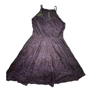 True Blue Lace Skater Dress